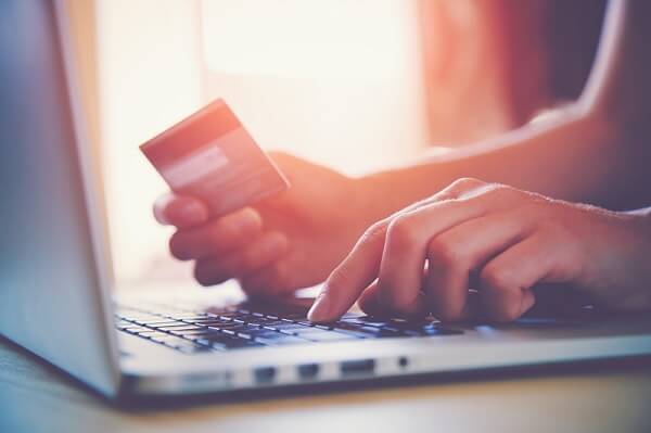 Using a credit card for online shopping